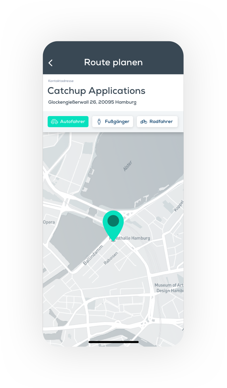 Outdoor navigation Outdoor navigation, hospital app, on site und off site