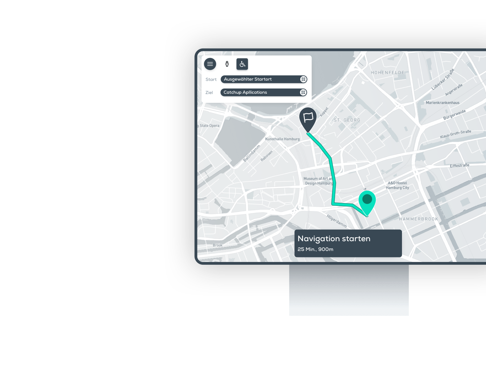 Terminal hospital app, navigation